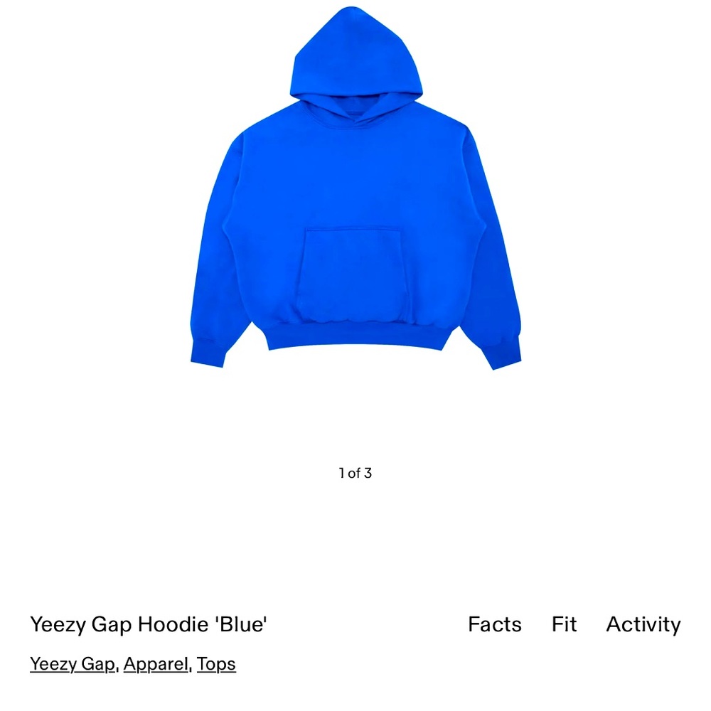 Yeezy goat royal blue hoodie new without tags